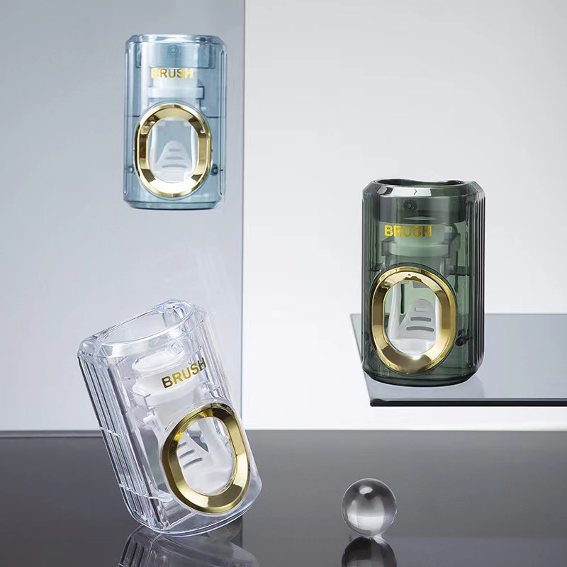 這個擠牙膏器質感超好#不僅好用 還不佔檯面空間 輕奢風壁挂 免打孔 全自動擠牙膏器#輕輕一推擠出牙膏#定量擠出 不會浪費 簡單又乾淨~