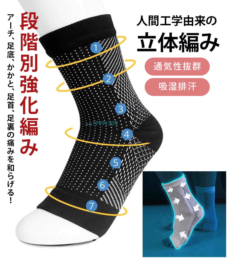 東京大學醫院專科醫生推薦 ，矯正/減震/壓力腳踝支撐器配備多項專利技術。 只需穿著即可輕鬆緩解足部疲勞、疼痛、腫脹、足底筋膜炎。有效預防運動損傷，矯正改善O型腿、X型腿、物理治療比藥物治療或手術更安全，舒適佩戴，再也不用擔心藥物副作用【免稅包郵】