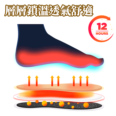 艾草自發熱暖足鞋墊