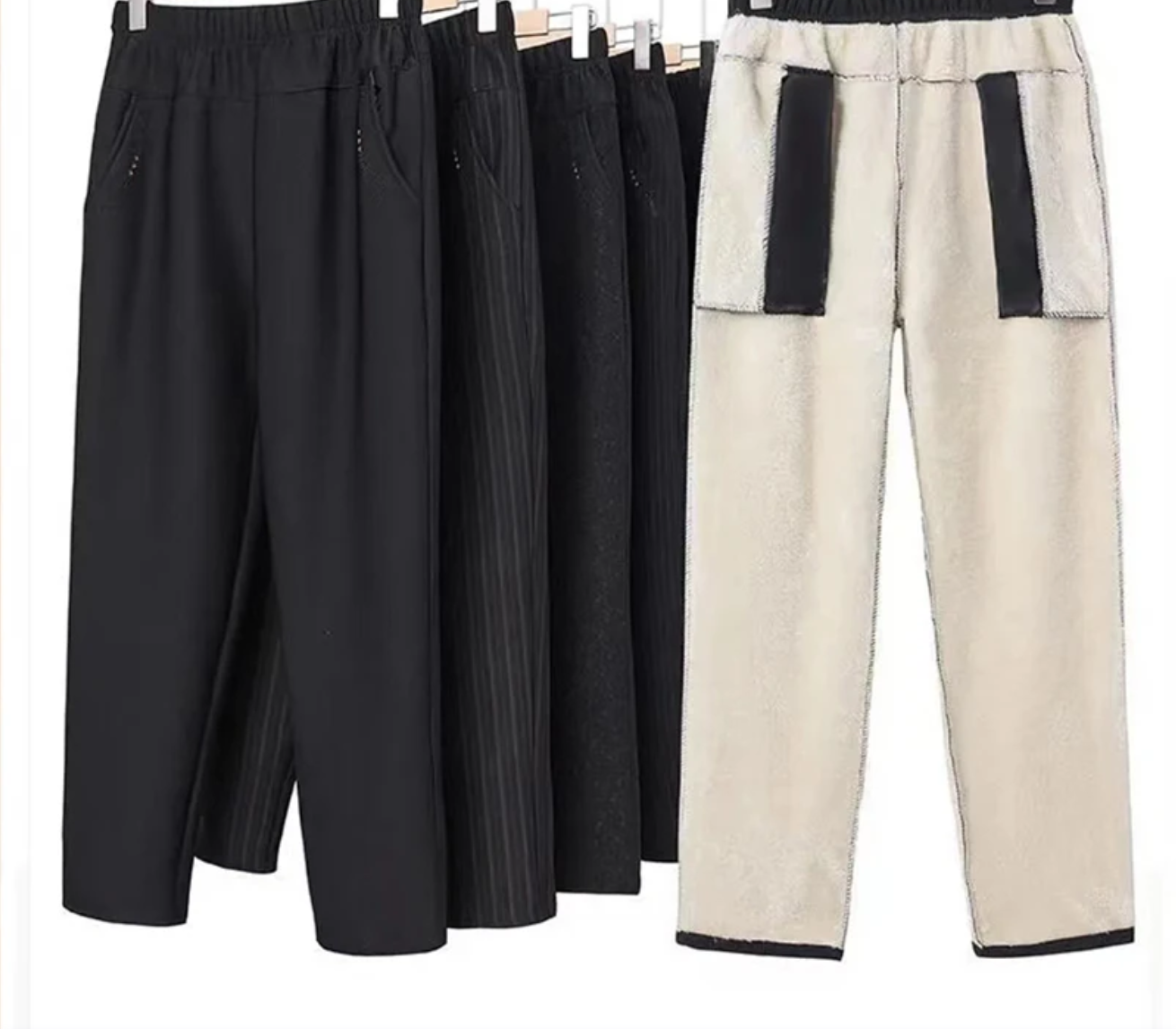 【三花棉業】2023秋冬新款加絨加厚媽媽休閒褲顯瘦時尚女士大碼保暖長褲寬鬆加絨鬆緊褲